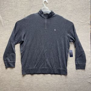 Polo Ralph Lauren Luxury Jersey Quarter Zip‎ Pullover Mens 2XL Grey $90 NWT